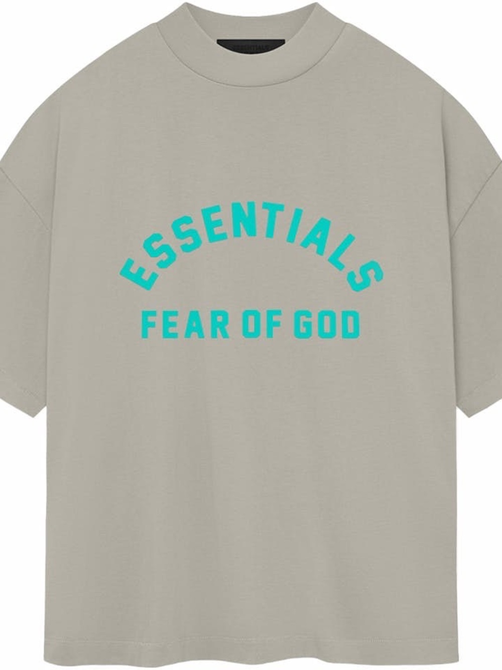 Fear of God Essentials T-Shirt Taupe Teal Logo Men’s M NWT